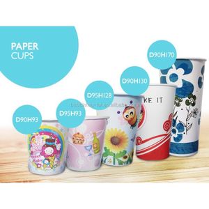 Frozen yogurt cup, coffee cups cold and hot paper cups