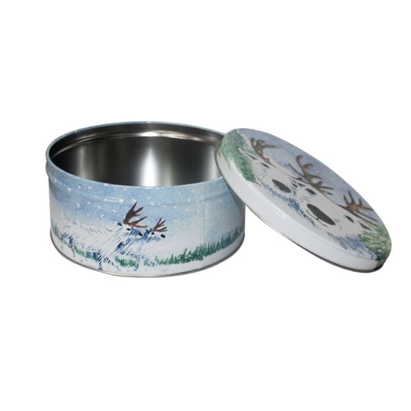 Food Grade Round Metal Biscuit Cookie Candy Packaging Tin Box Custom Pretty Printing Gift Chocolate Package Metal Box With Lid