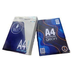 100% Pulp A4 Size Copy Paper 80 GSM Print Quality 70GSM office Copypaper