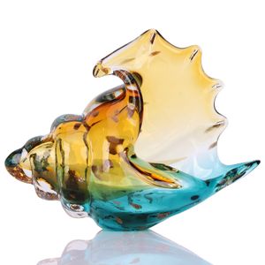Modern Decorations For Home Living Room Hotel Office Colored Glass Conch Sculpture Art Decoration