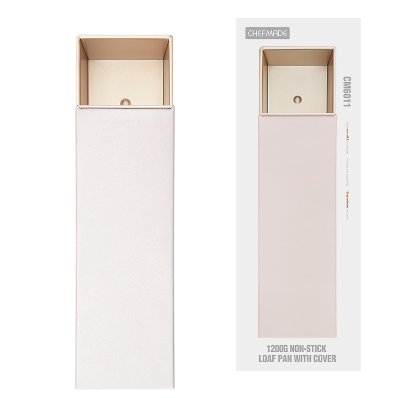 CHEFMADE CM6011 0.7nn Carbon Steel Bakeware 1200G Non-Stick Oven Baking Bread Loaf Pan With Cover