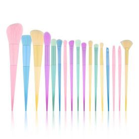 New 17Pcs Colorful Macaron Eye Detailing Luxury Makeup Brush Set For Foundation Blending Face Powder Blush Concealer Eyeshadow