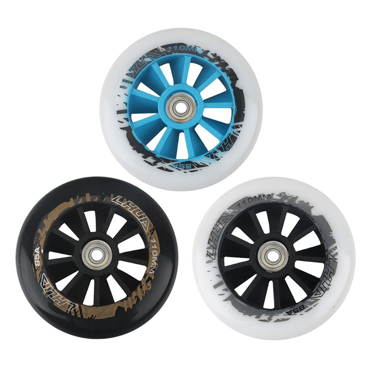 Hangzhou Mingyue Sports Goods Co., Ltd. The New Skiting Shoes Wheel 90/100/110mm Black Speed Roller Skate PU Wheel with Bearing