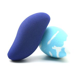 JLY S08   Blue  handmade Foundation Makeup Sponge Puff Cosmetic Blender