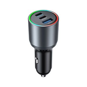 Beautiful and durable with bright lights car phone charger fast charging General model 100w car charger fast charging
