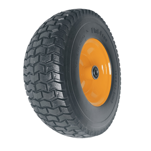 13X5 Inch PU Castor Wheel Assembly Plastic Rear Wheel for Cart Wagon Wheel Barrow Wheelbarrow