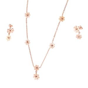 2024 Fashion Hawaiian Jewelry Wholesale Jewelry Sets Flower Earrings Necklace Women Jewellery