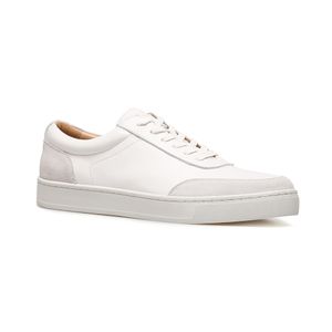Fashion Custom Logo Casual Suede Genuine Leather White Sneakers Men Shoes