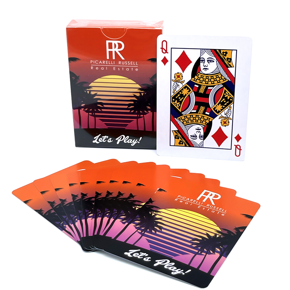 Custom Card Game Printing Logo Paper Custom Game Playing Bridge Cards Advertising  Waterproof Sublimation Poker