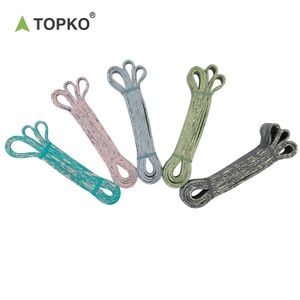 TOPKO Latex fitness elastic tension band exercise pull-up yoga resistance band set