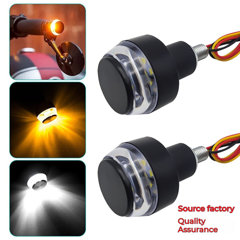 Guangzhou Yuezhi E-commerce Co., Ltd Source manufacturers motorcycle handle turn signal plastic shell LED high brightness modified mountain bike lights turn signal