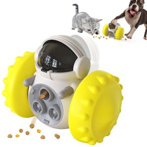 Pet Treat Dispensing Toy Cat Food Puzzle Feeder Slow Feed Cat Wheel Automatic Pet Feeder Toy Cat Interactive Food Dispenser