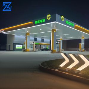 Wholesale custom-made design and install Led Light Up Fascia Canopy Lighting canopy fascia sign for petrol station