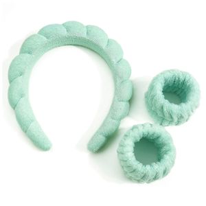 New Trend  12 Pcs Simple Face Wash Headband Ladies DIY Plastic Spiral Hair Ties Sets