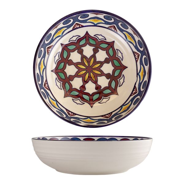 SEBEST Melamine Dinner Set Factory Wholesale tazone de melamina 7.5 Inch Talavera Melamine Pasta Bowls For Restaurant