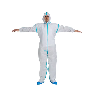 Customized Disposable Coverall Suit With Hood For Work Wear Whole Body Conjoined Suits PPE Microporous Coveralls