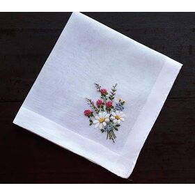 Flower Multi Hand embroidery Handker chief Floral Napkins Manufacturer