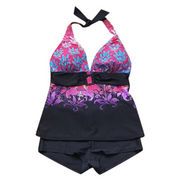 Women's Fashionable Two-piece Printed Swimwear, 82% Polyamide, 18% Elastane Fabric