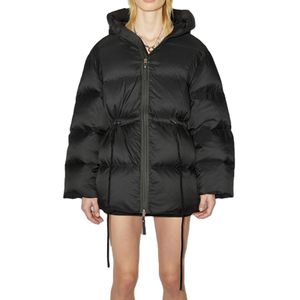 2024 Custom Women's Winter Puffer Jacket Waterproof Nylon Quilted Parka with Fur Decoration Long Bubble Coat Plus Size Padded