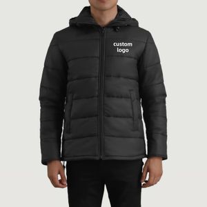 custom logo wholesale mens winter outdoor sports comfortable hooded puffer coat water resistant insulated duck down jacket