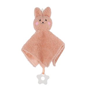 OEM Customized Interactive Pet Pink Chewing Toys Squeaky Plush Appease Soothing Towel Toys for Dogs