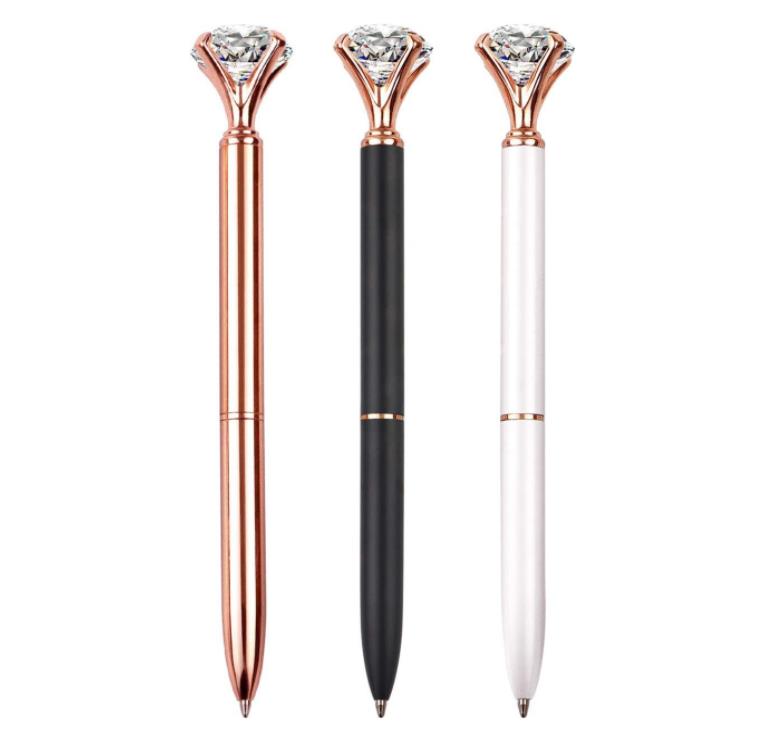 Nanchang Shuo Lei Culture Articles Co., Ltd. Diamond Pen With Big Crystal Bling Metal Ballpoint Office Supplies School pen