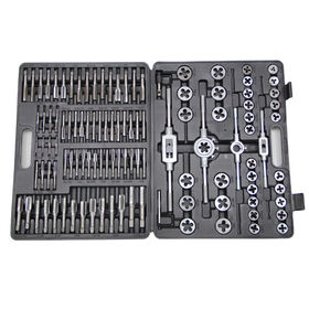 Customized 110pc tap and die set hand tool in metal box