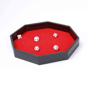 Customer Favorite Portable Waterproof Dice Trays Cup Shaker Pouch Bag Custom Logo Luxury Leather Backgammon Dice Tray
