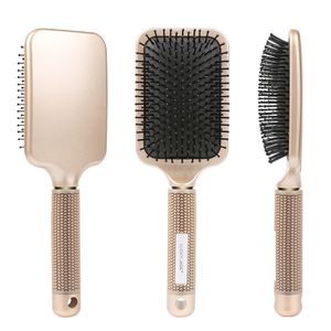 Hairdressing barber gold salon accessories supplies hairbrush Cushion Paddle Professional Hair Brushes hair styling tools