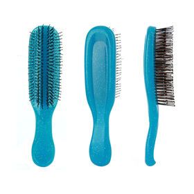 Small Hair Brush Hair Detangler Brush with Ultra Soft Pins Shiny Detangle & Smooth Hair, Wet or Dry, For All Hair Types