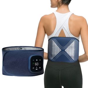 2024 Cordless Electric Lumbar Support Red Light Therapy Heating Vibration Waist Massage Belt Pain Relief Back Massager