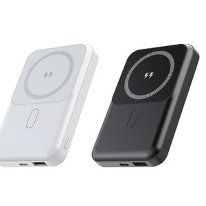 Portable Mini Power Bank Fast Wireless Charging for Mobile Phone Slim 10000mah Universal Wireless Charger Black White
