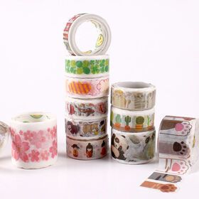 Wholesale Custom Adhesive Printed Kawaii Japanese Die Cut Printing Washi Tape Cartoon Masking Tape Roll StickerPopular