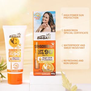 High Quality Orange 60ml SPF90 High Protection Moisturizing Sunscreen for Sun Protection & Hydration