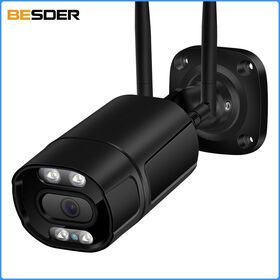 BESDER 3MP Bullet Surveillance Camera 3MP Outdoor Motion Detection Security Camera Mini Camera Wireless Wifi