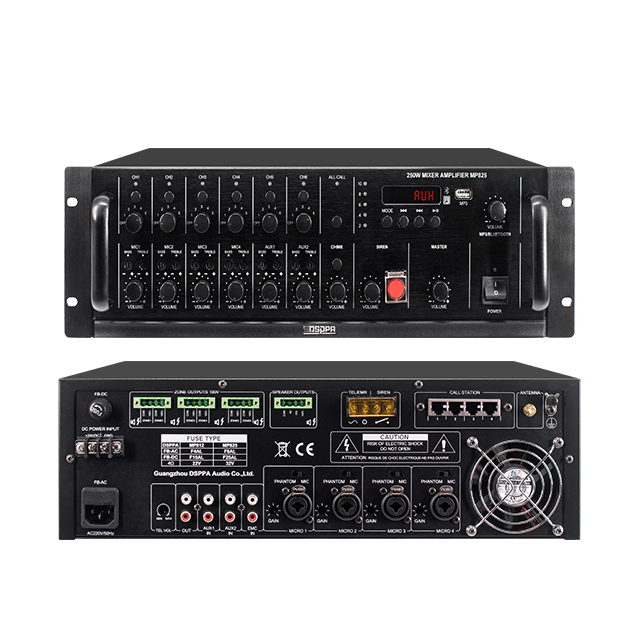 120w PA 6 zone Integrated Mixer Amplifier with BT/USB/FM/SD