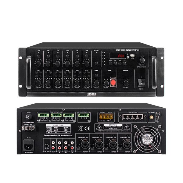 120w PA 6 zone Integrated Mixer Amplifier with BT/USB/FM/SD