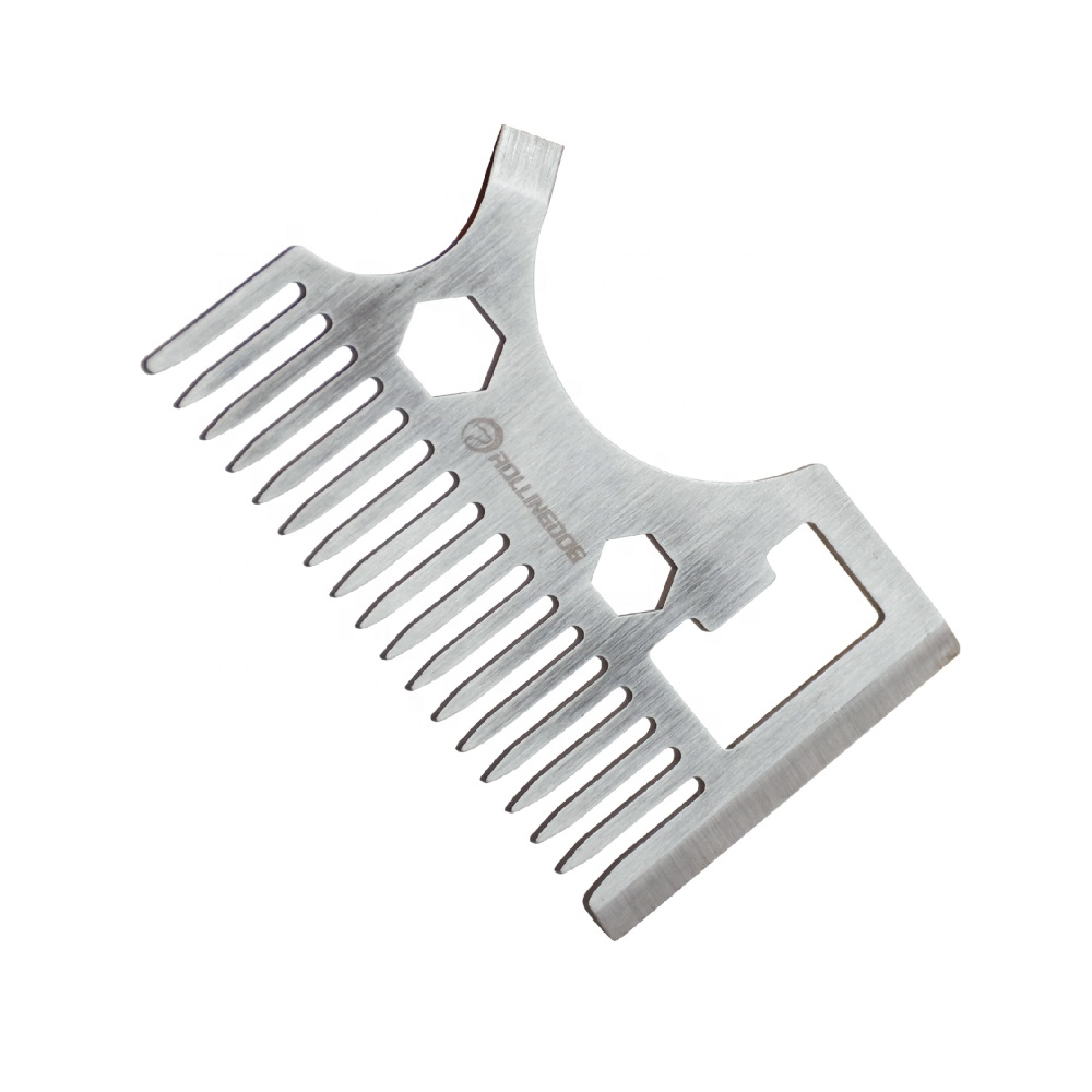 ROLLINGDOG 50479 Innovative Paint Brushes Comb Roller Cover Cleaner Chiseled edge scraper 8 in 1 Multifunction Card for Painters