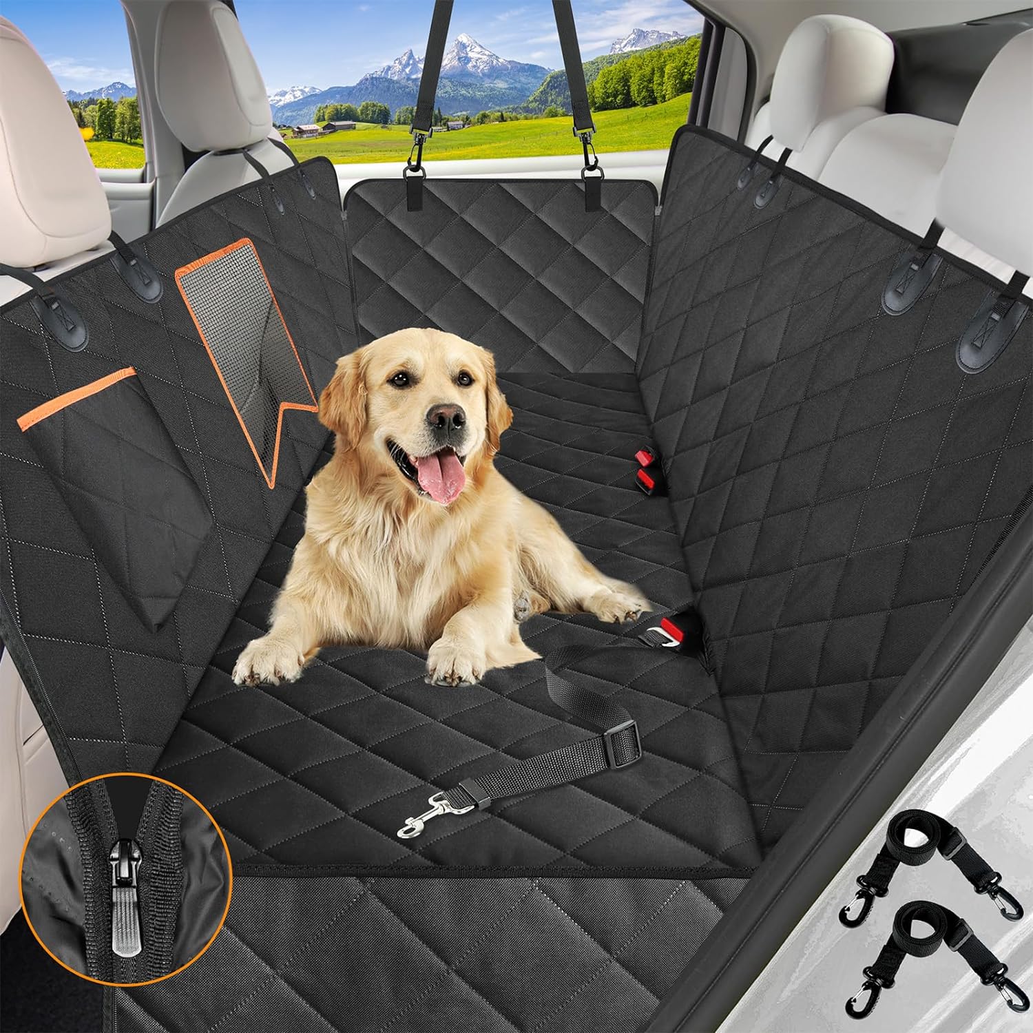Dalian Yulin International Trade Co., Ltd. Stock Oxford Anti Fouling Waterproof Dog Car Back Seat Cover Nonslip Hard Bottom Entire Car Pet Seat