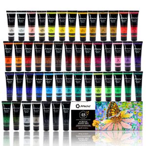 Artecho acrylic colors 36mlx 48 colors art ranges peinture acrylique fluid art kit for paint acrylic