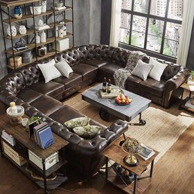 living room furniture 7 seater chesterfield sectional sofa u shaped sofa set