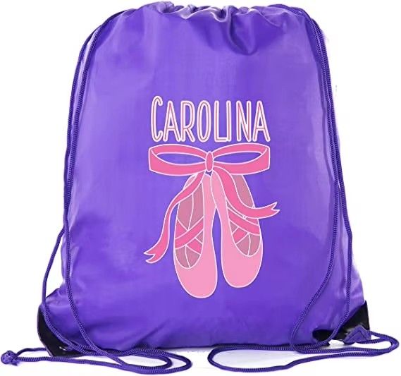 Custom Dance Bags Personalized Dance Backpacks for Girls small dance bag ballet drawstring bag Backpacks 100% Nylon