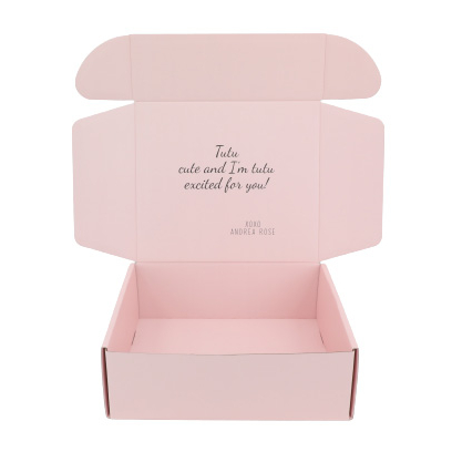 Shanghai Unison Packaging Co.,Ltd. Custom Logo Cardboard Cartons Shipping Mailer Box Pink Cosmetic Set Cosmetics Mailing Skin Care Corrugated Packaging Boxes