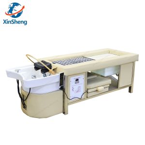 Hair salon furniture Shampoo electric Moxibustion shampoo bed or head spa wash basin shampoo beds with foot basin