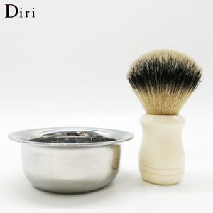 The Clean Pure White Acrylic Handle Shaving Brush Natural Foam Brush For Gentleman Wet Shave