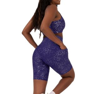 ECBC High Quality Quick Dry Activewear Reflective Dots Printed Custom Women Yoga Gym Fitness Set