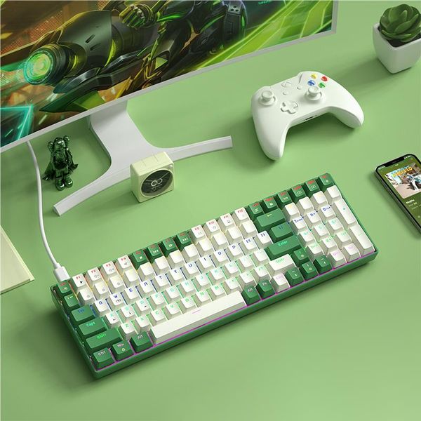 BOW High Quality ergonomic keyboard ABS keycaps brown red switch hotswap computer gaming mechanical keyboard