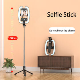 Will Precision Mould (Shenzhen) Co.,Ltd New Arrival Rotary Light Selfie Stick Tripod With Wireless Remote Control Phone Holder For Mobile Phones