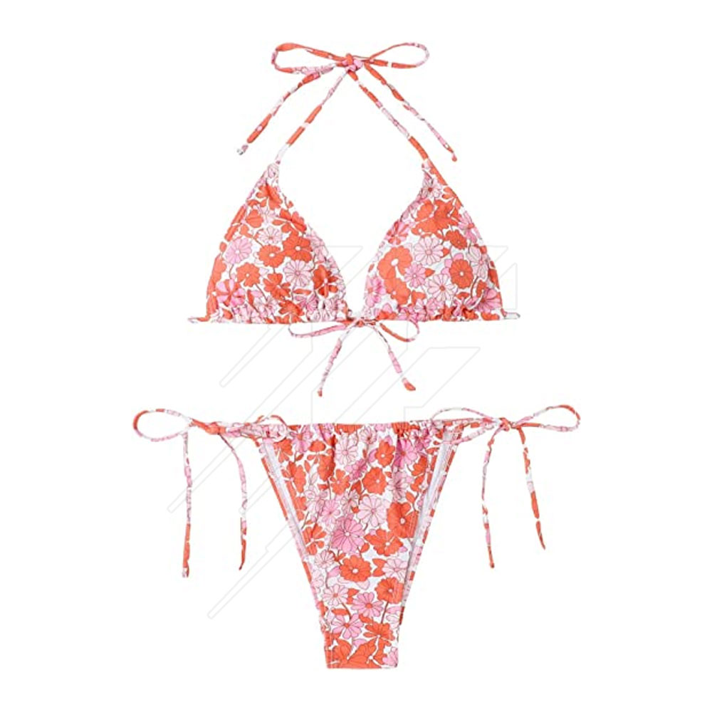 FUS SPORTS Women High Waist Swimwear Set Factory Made Custom Printing Women Bikini Bathing Suit Swimsuit