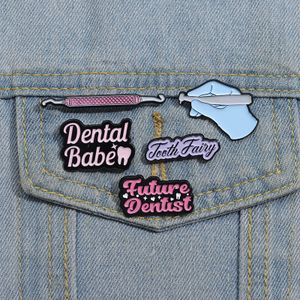 Dentist Metal Pins Custom Protect Teeth Brooches Lapel Badges Funny Tooth Enamel Pins Manufacturer Bulk Wholesale